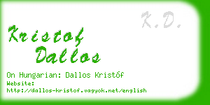kristof dallos business card